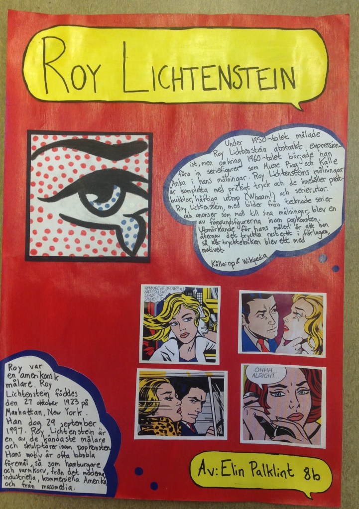 Affischer skapade av elever år 8